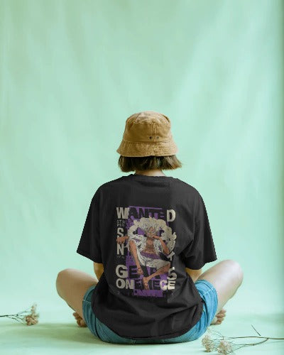 Gear 5 Luffy Wanted Poster T-Shirt - One Piece Anime Merch